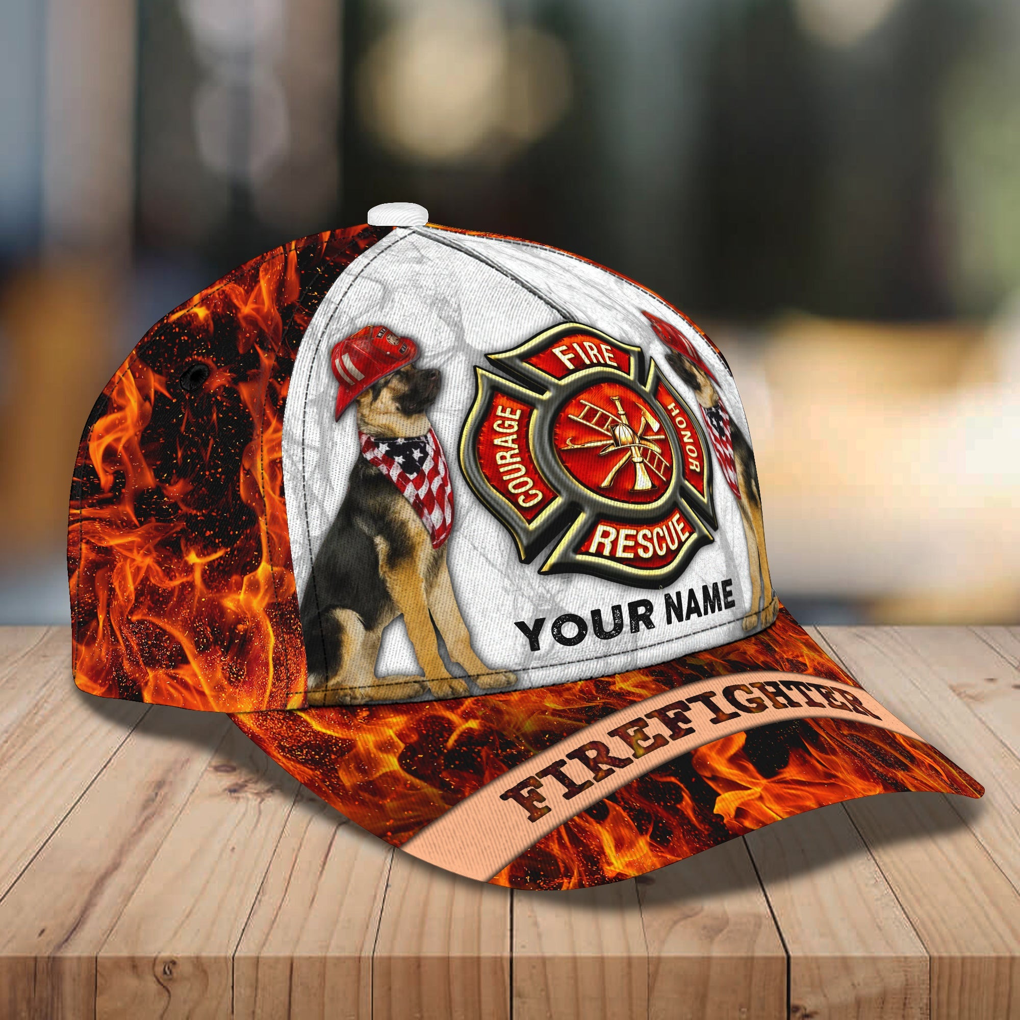Custom Firefighter Name Cap Trucker Hats Custom Hats Gifts For Men & Women