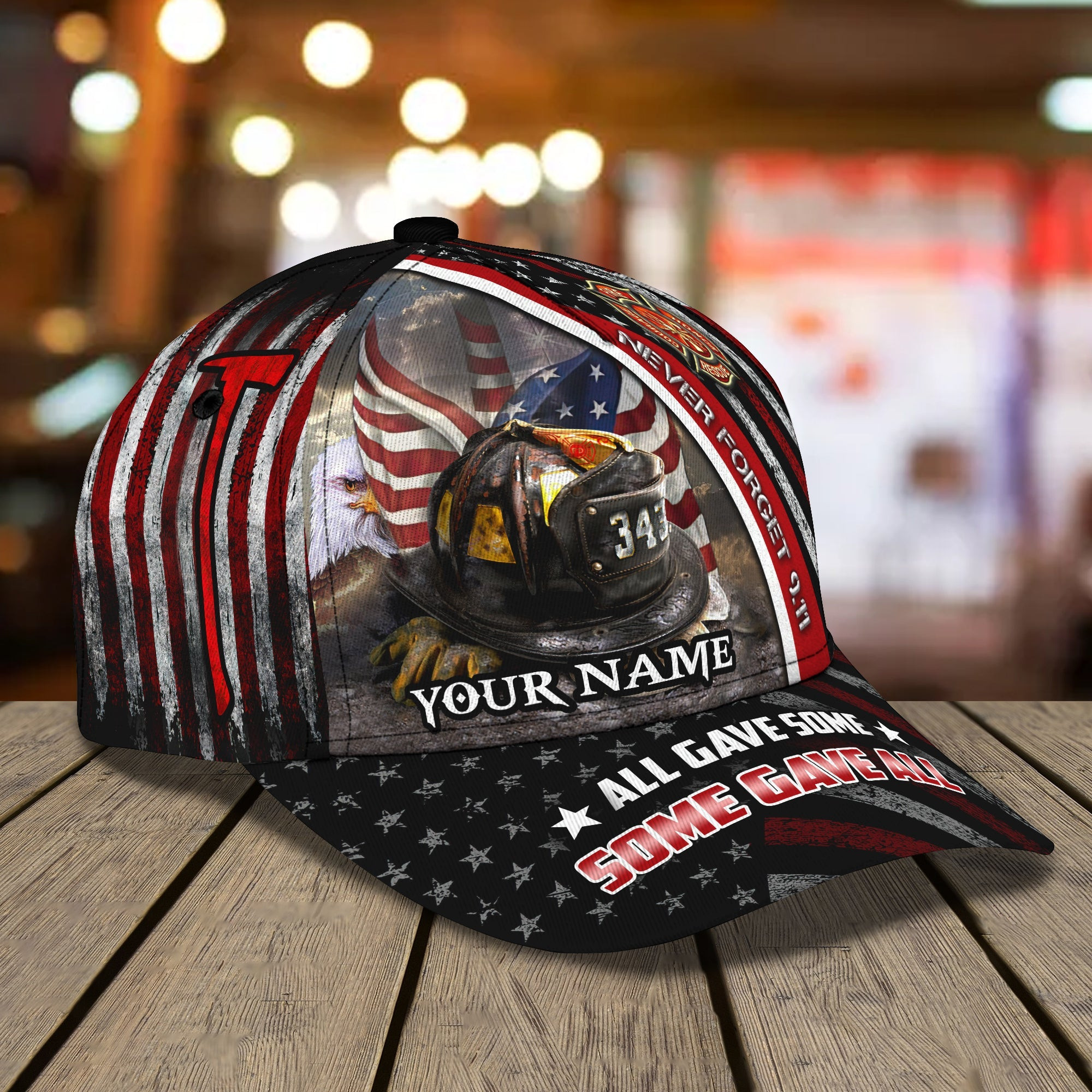 Custom Firefighter Name Cap Trucker Hats Custom Hats Gifts For Men & Women