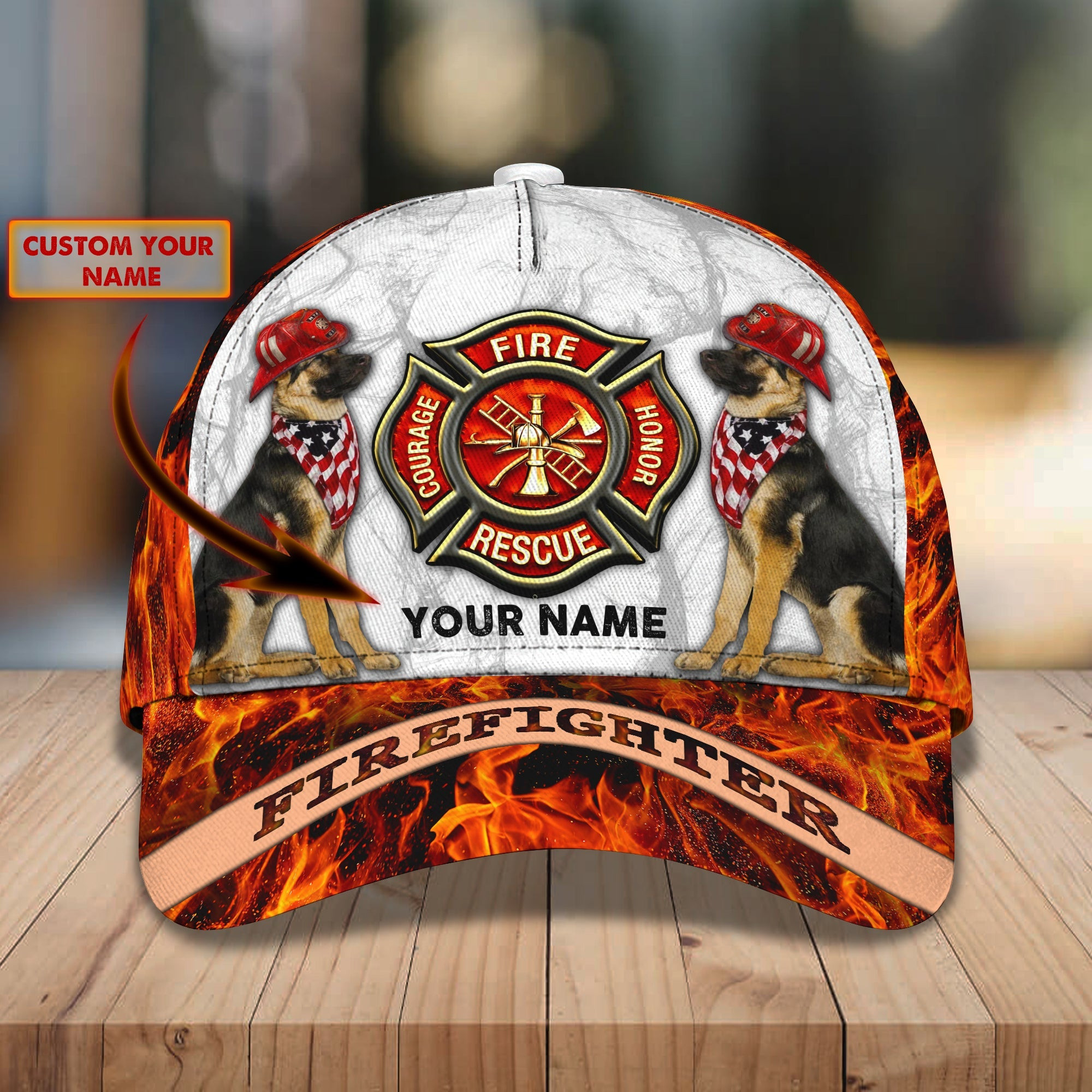 Custom Firefighter Name Cap Trucker Hats Custom Hats Gifts For Men & Women