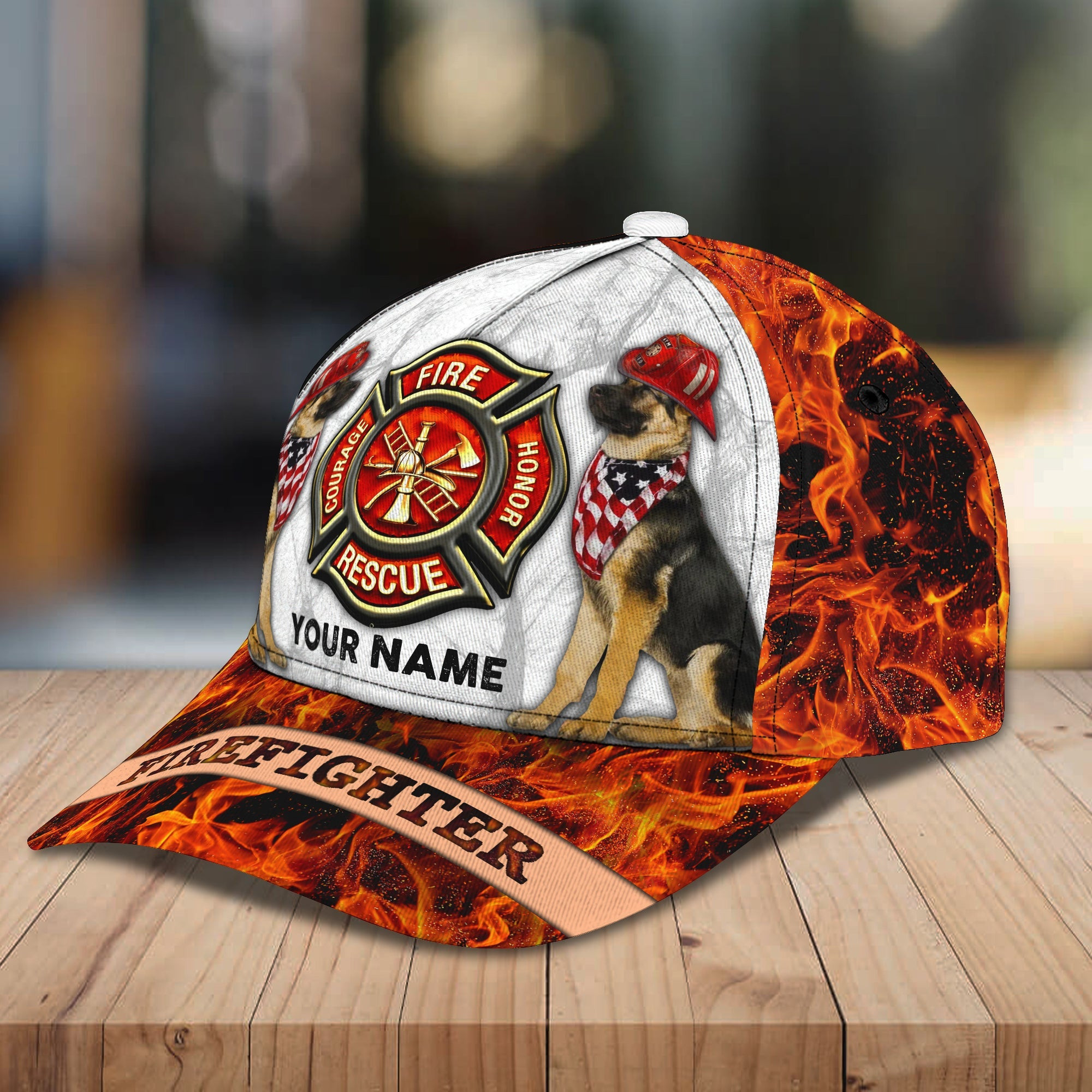 Custom Firefighter Name Cap Trucker Hats Custom Hats Gifts For Men & Women
