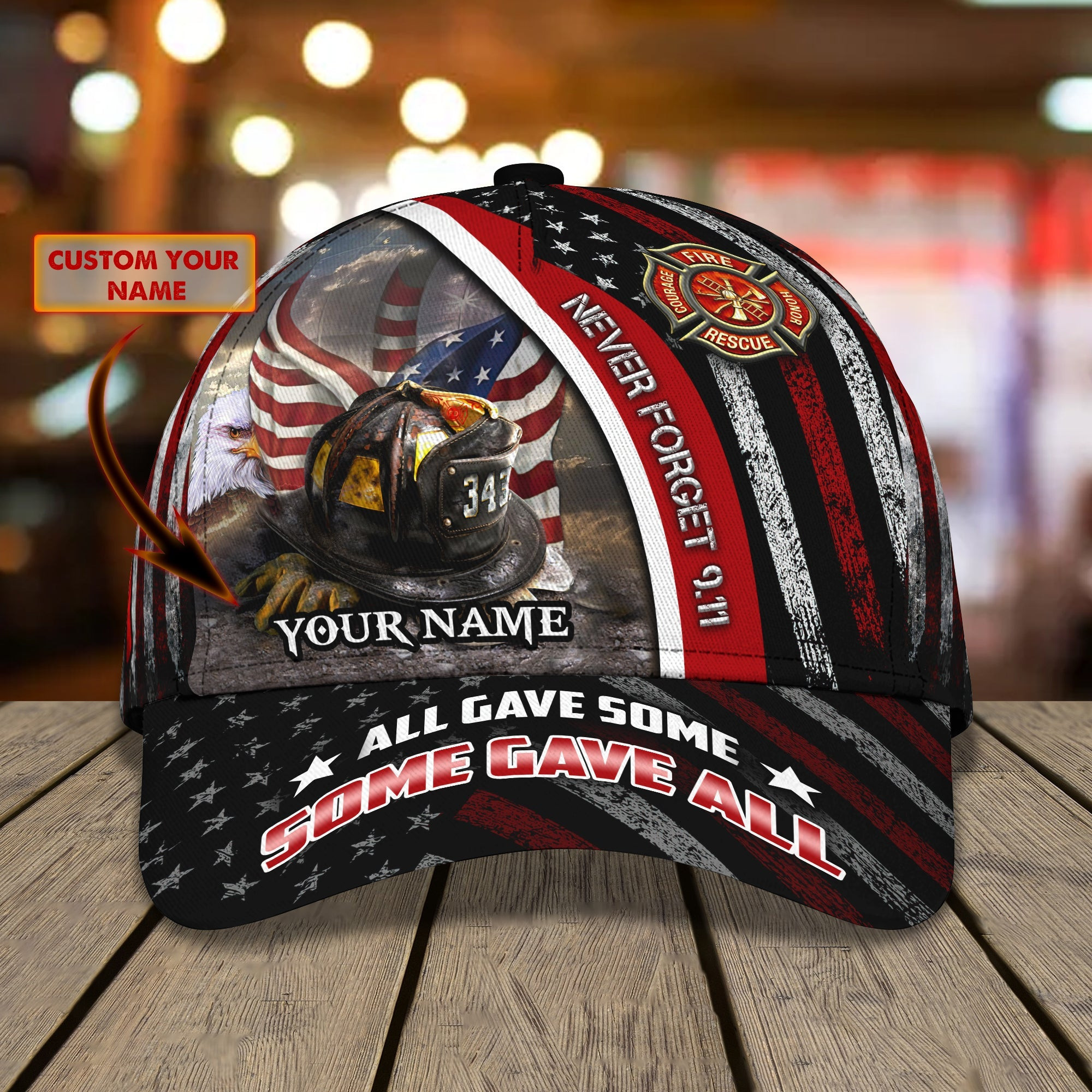 Custom Firefighter Name Cap Trucker Hats Custom Hats Gifts For Men & Women