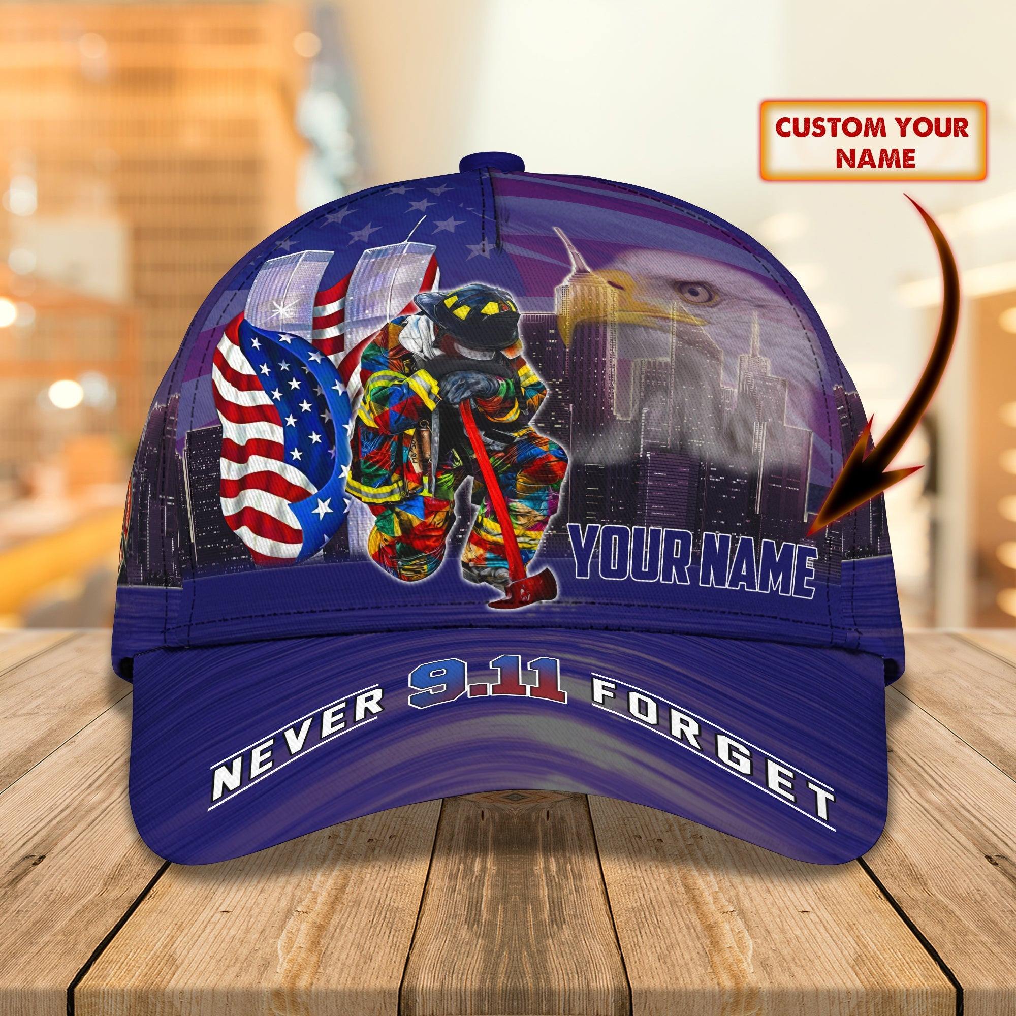 Custom Firefighter Name Cap - Personalized Classic Hat Trucker Hats Custom Hats Gifts For Men & Women