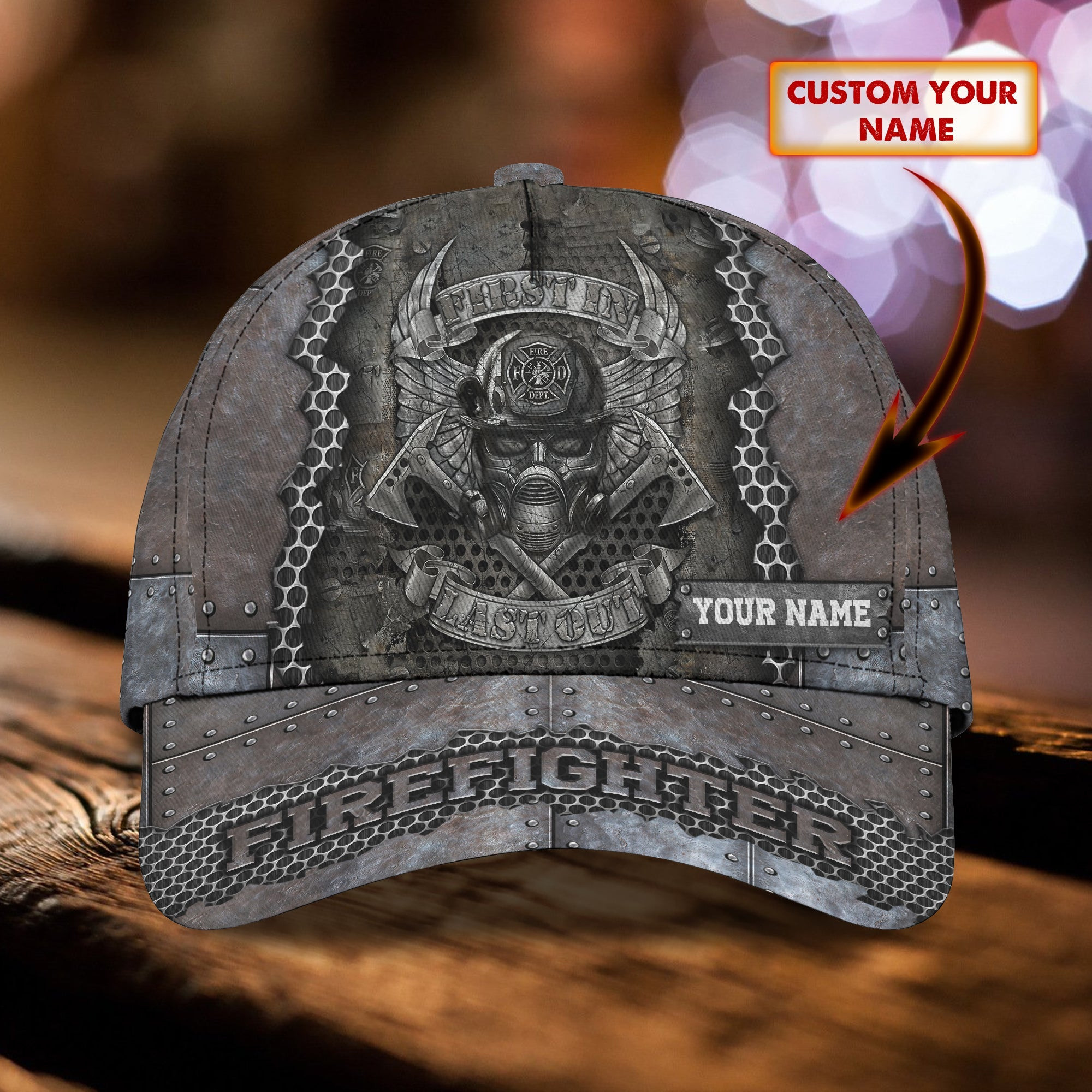 Custom Firefighter Name Cap - Personalized Classic Hat Trucker Hats Custom Hats Gifts For Men & Women