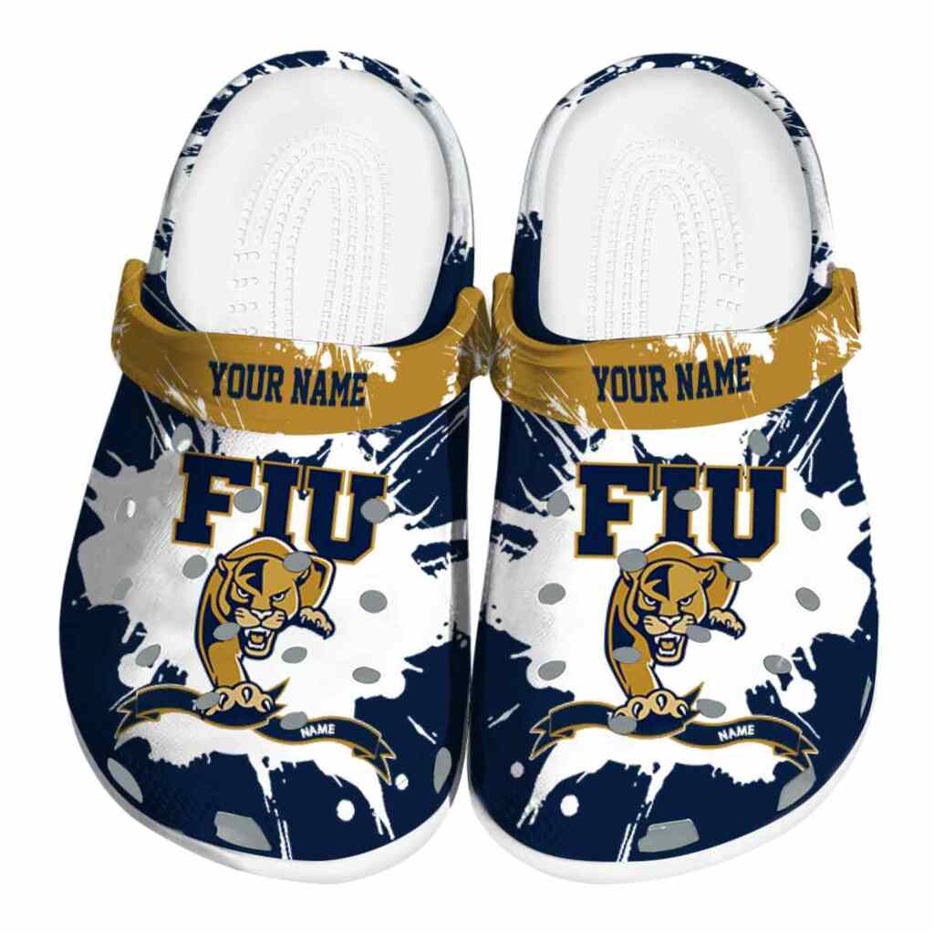 Custom FIU Panthers Splatter Pattern ClogTVC1801722