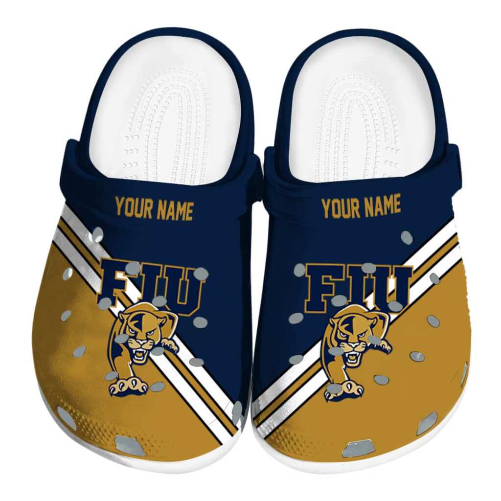 Custom FIU Panthers Striped Accents ClogTVC1801833