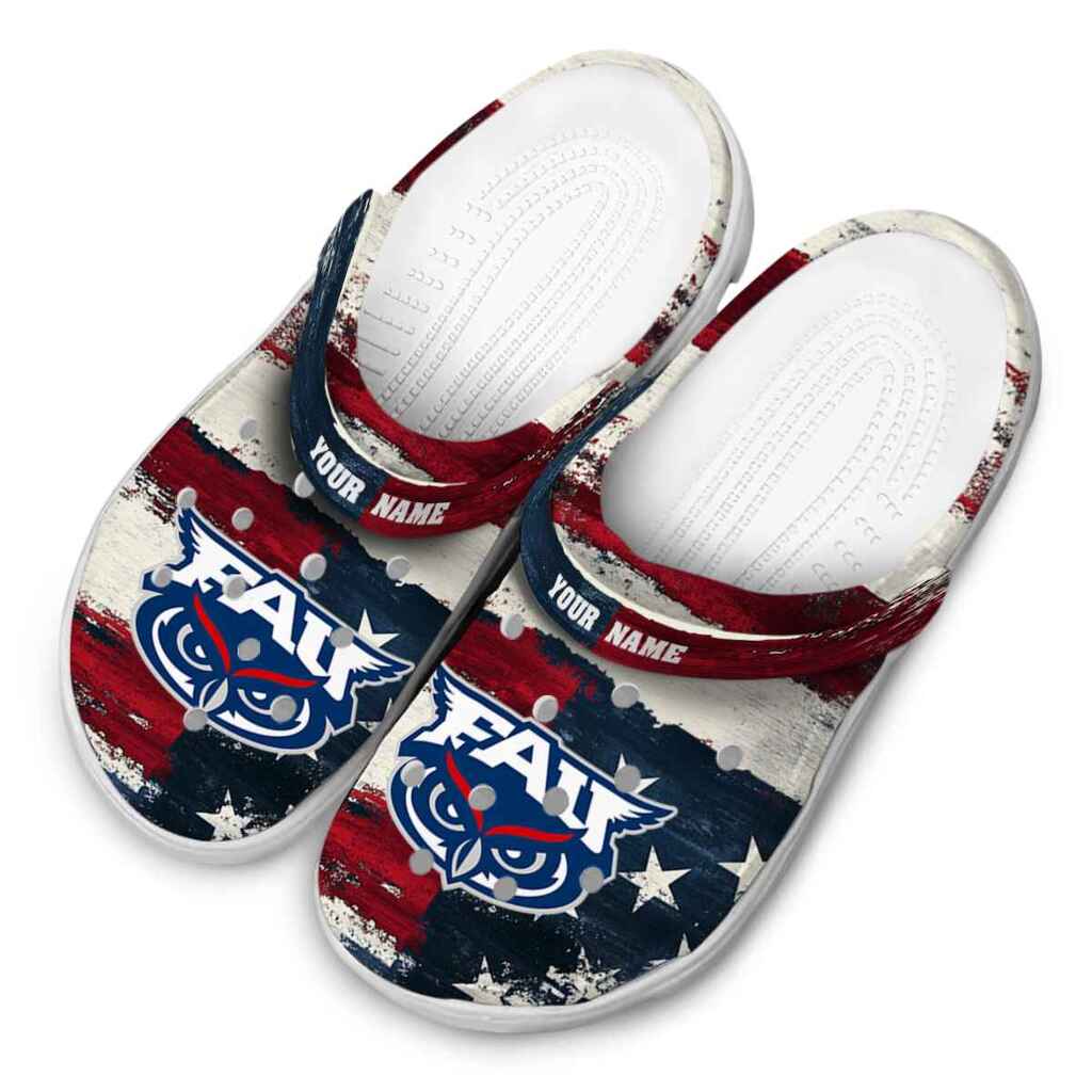 Custom Florida Atlantic Owls Patriotic Stripes ClogTVC1801767 - Image 4