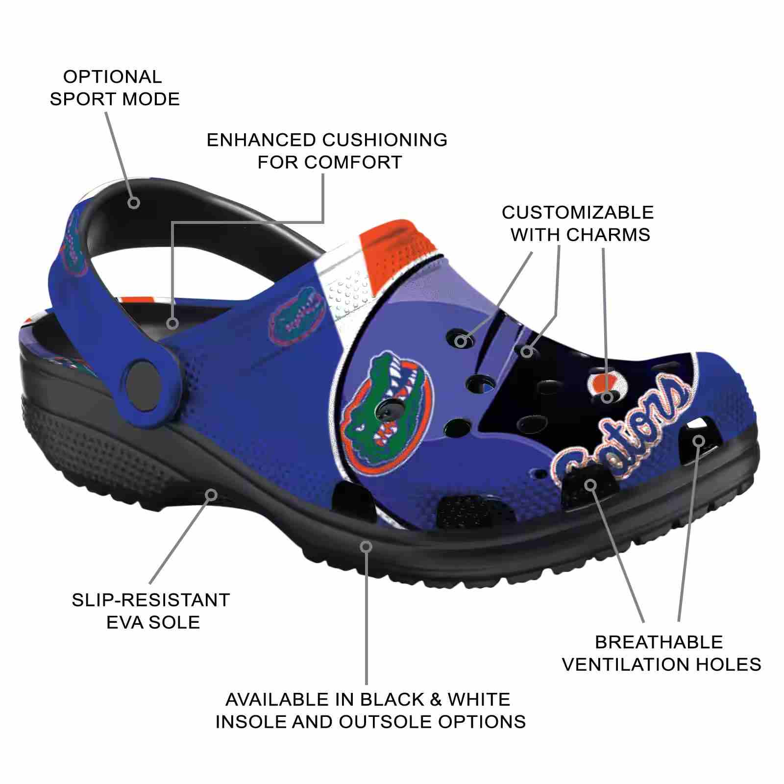 Custom Florida Gators Baseball Helmet ClogTVC1801990 - Image 5