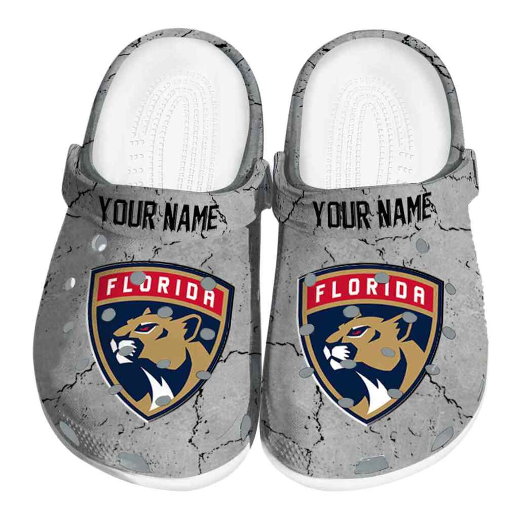 Custom Florida Panthers Cracked Texture ClogTVC1801891