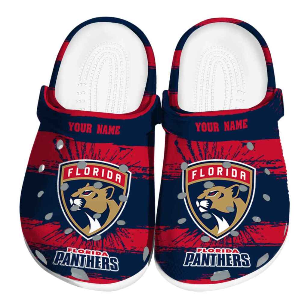 Custom Florida Panthers Paint Splatter Graphics ClogTVC1801891