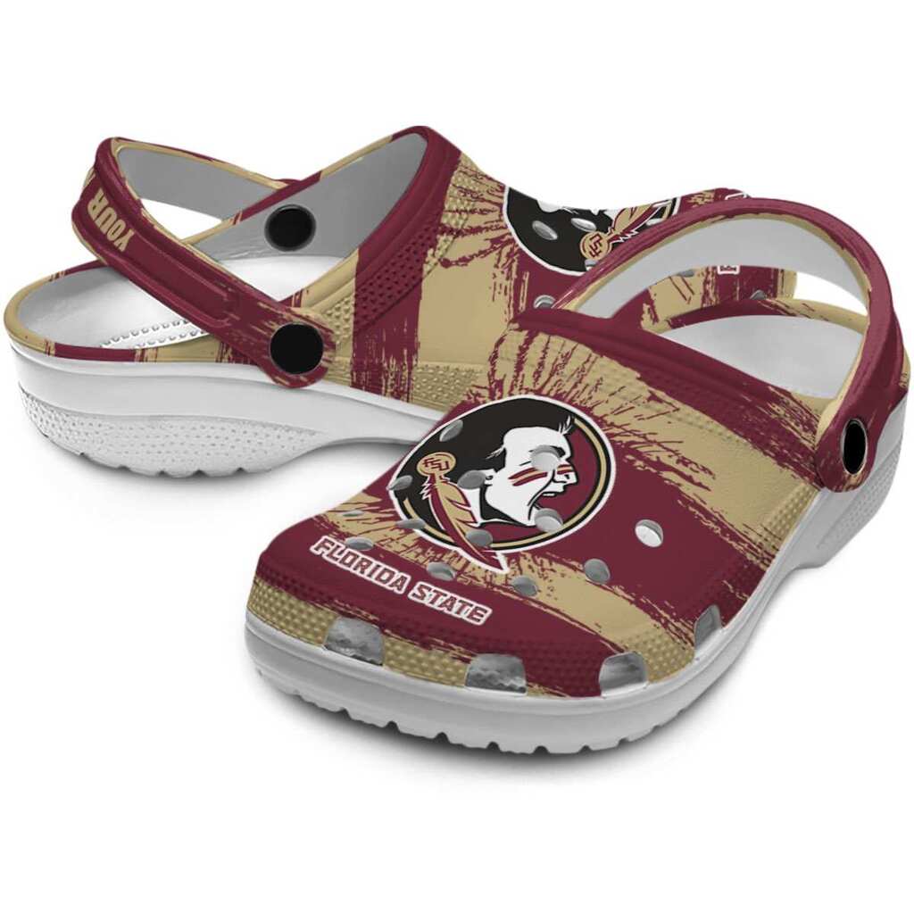 Custom Florida State Seminoles Paint Splatter Graphics ClogTVC1801990 - Image 3