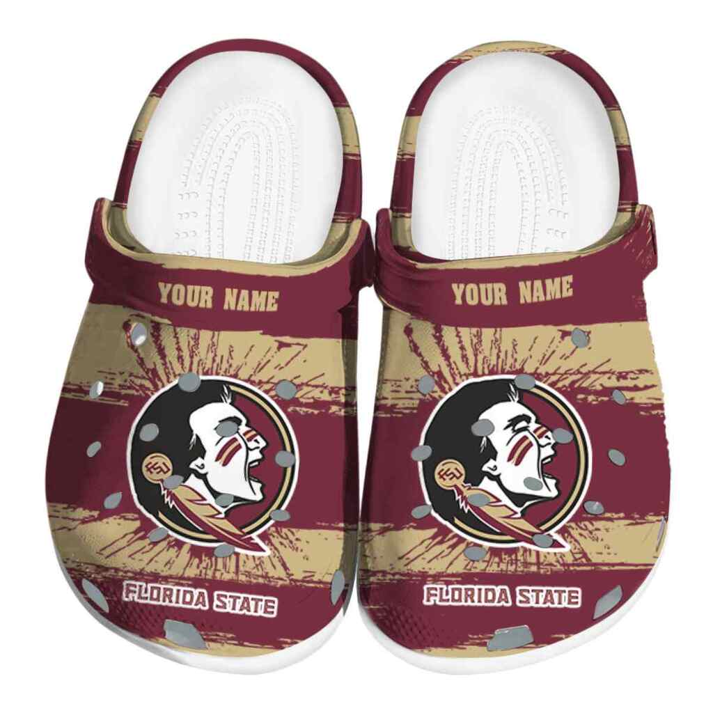 Custom Florida State Seminoles Paint Splatter Graphics ClogTVC1801990
