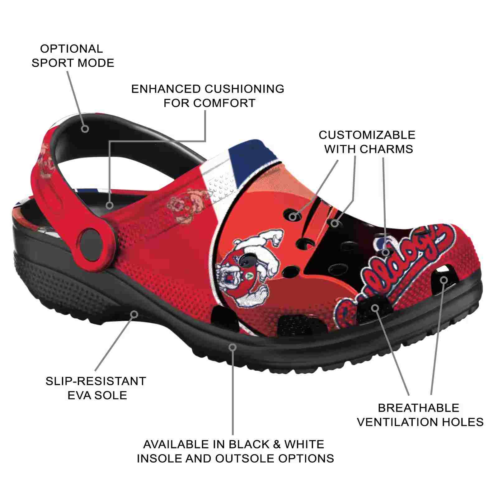 Custom Fresno State Bulldogs Baseball Helmet ClogTVC1801814 - Image 5