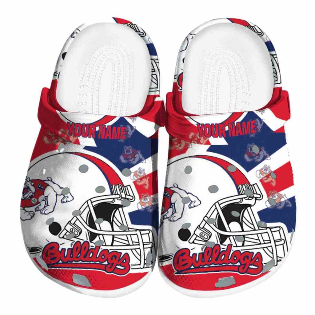 Custom Fresno State Bulldogs Football Helmet ClogTVC1801788