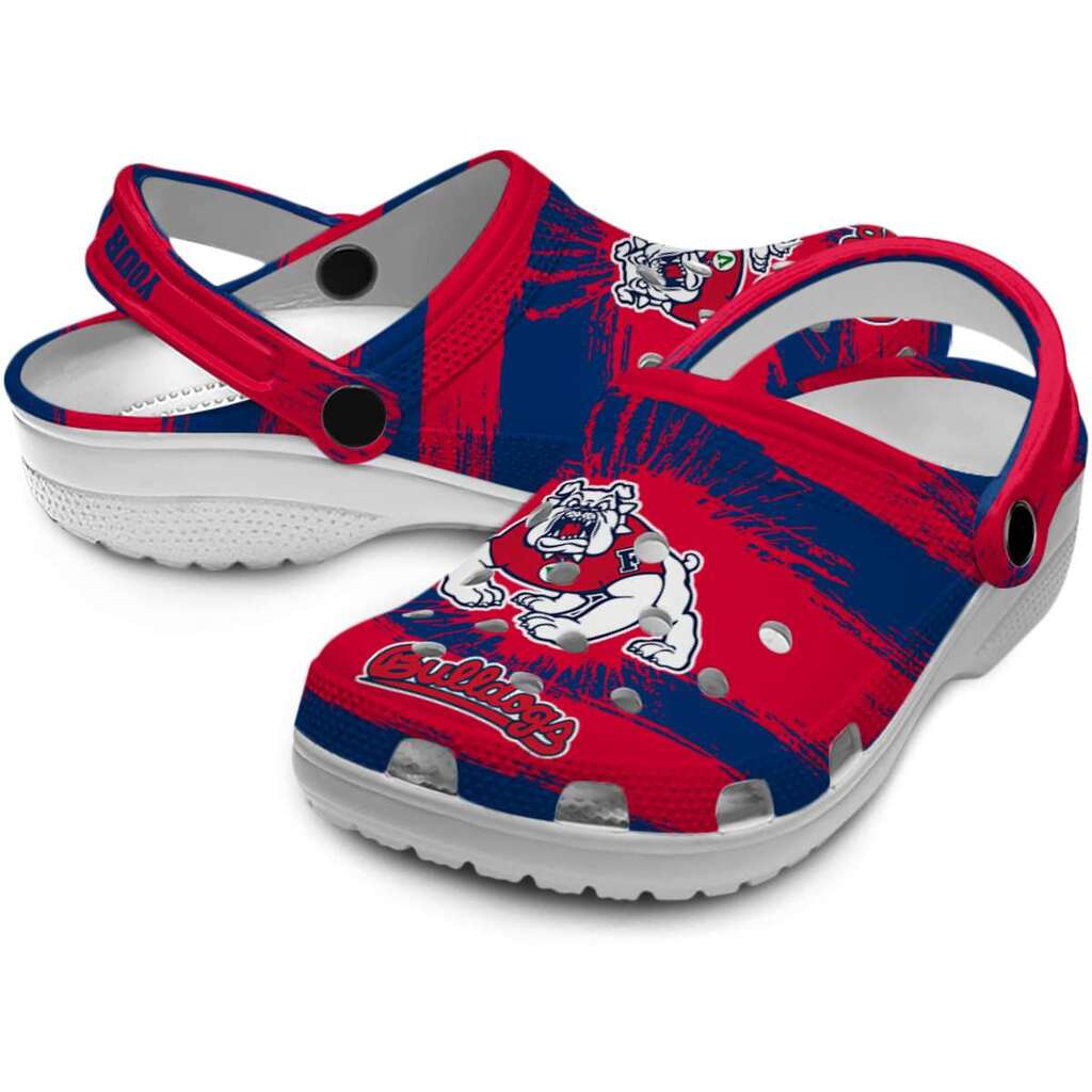 Custom Fresno State Bulldogs Paint Splatter Graphics ClogTVC1801723 - Image 3