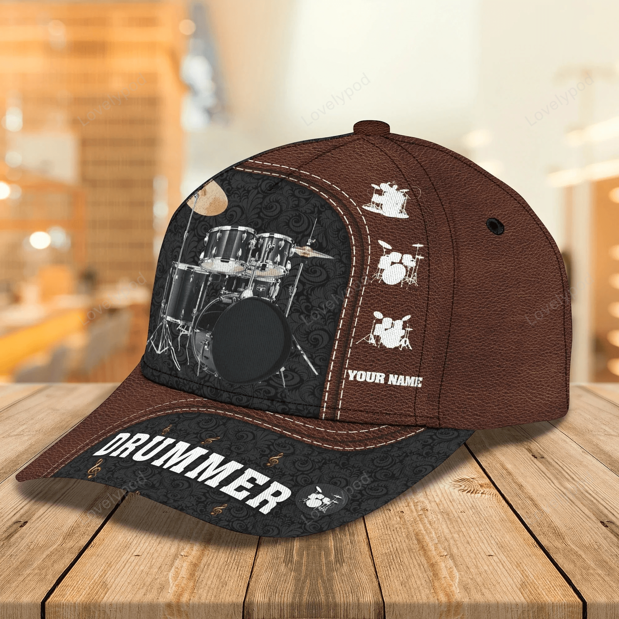 Custom Funny Baseball Full Print Drum Caps Hats, To My Boy Daughter Drummer Cap Hat, Drum Lover Gifts Trucker Hats Custom Hats Gifts For Men & Women
