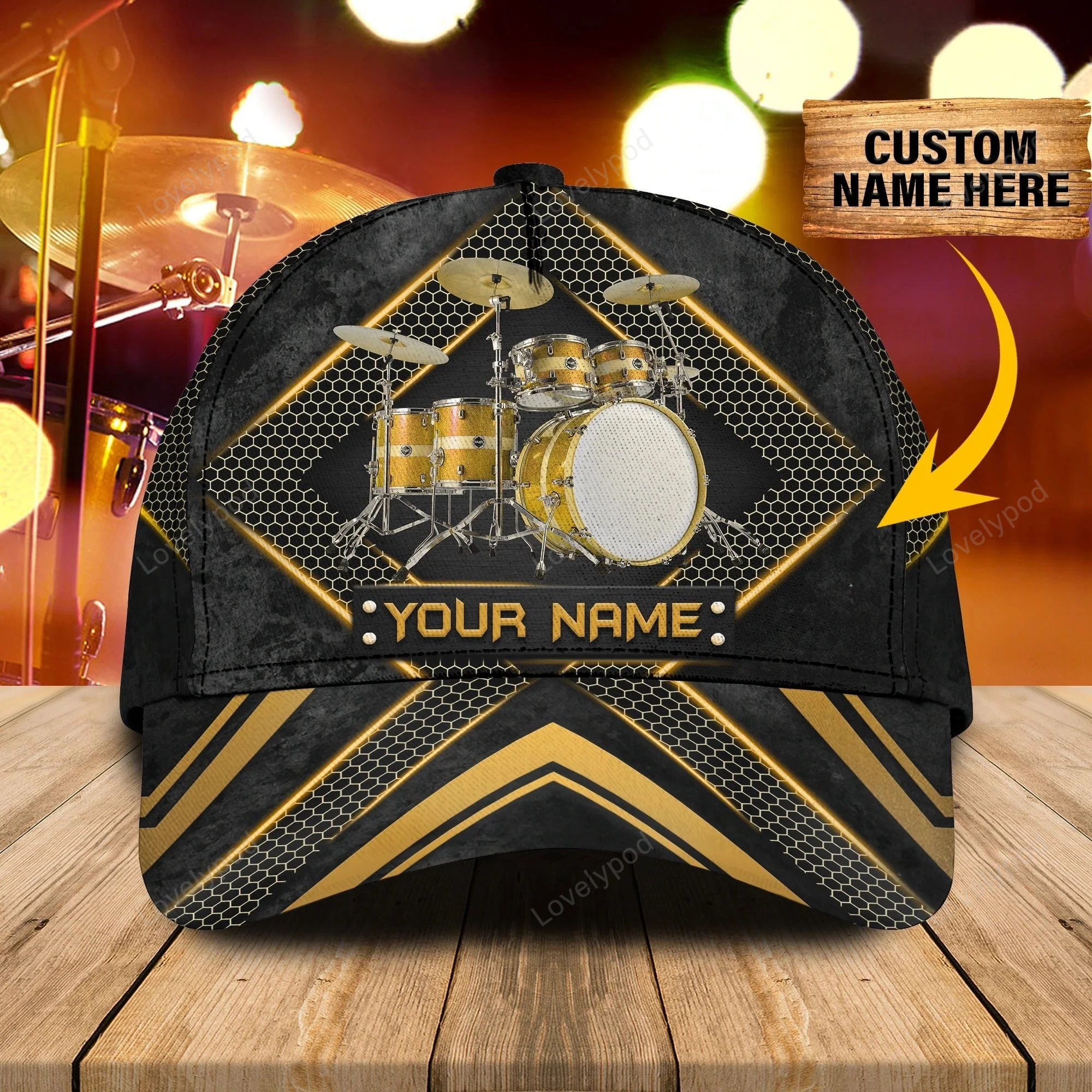 Custom Funny Baseball Full Print Drum Caps Hats, To My Boy Daughter Drummer Cap Hat, Drum Lover Gifts Trucker Hats Custom Hats Gifts For Men & Women
