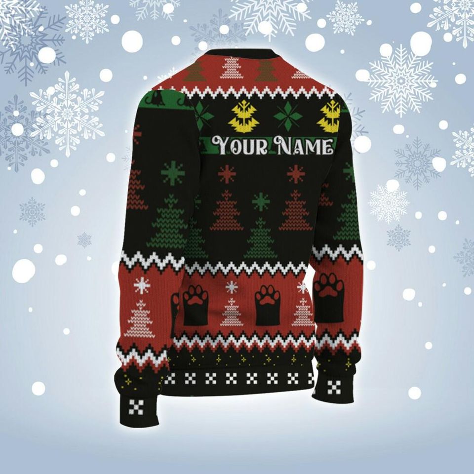 Custom Funny Christmas Holiday El Gato Meme Ugly Sweater TKA81, Meme Cat Xmas Ugly Sweater - Image 4