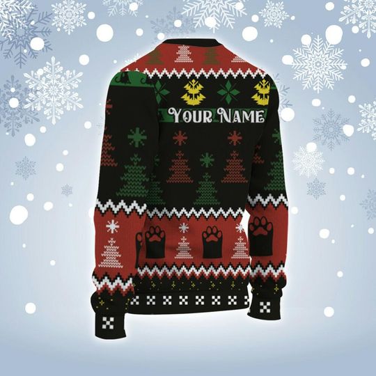 Custom Funny Christmas Holiday El Gato Meme Ugly Sweater TKA81, Meme Cat Xmas Ugly Sweater - Image 9