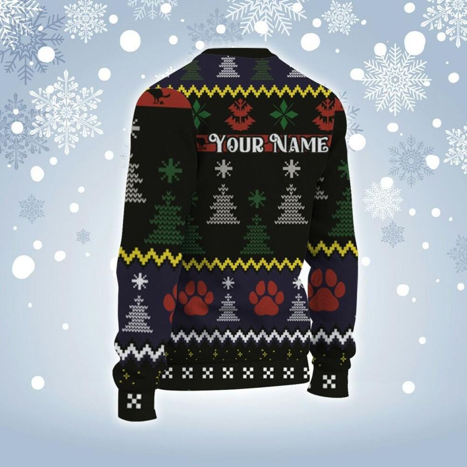 Custom Funny Christmas Holiday Streamer Face Dog Meme Ugly Sweater - Image 4