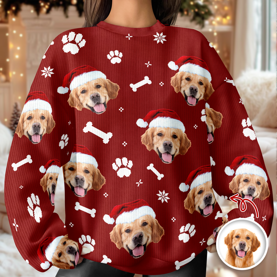 Custom Funny Dog Face Ugly Sweater Gift For Dog Lovers