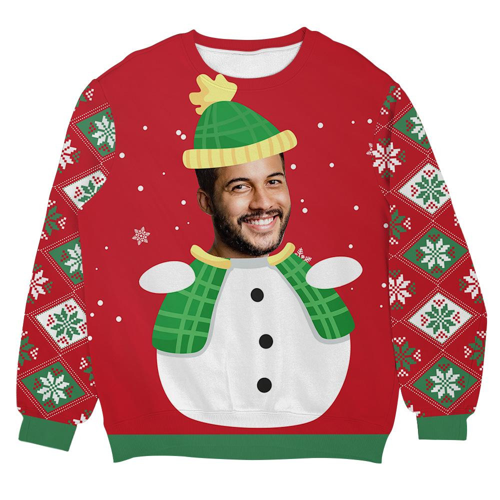 Custom Funny Face Character Personalizedwitch Personalized Christmas Sweater