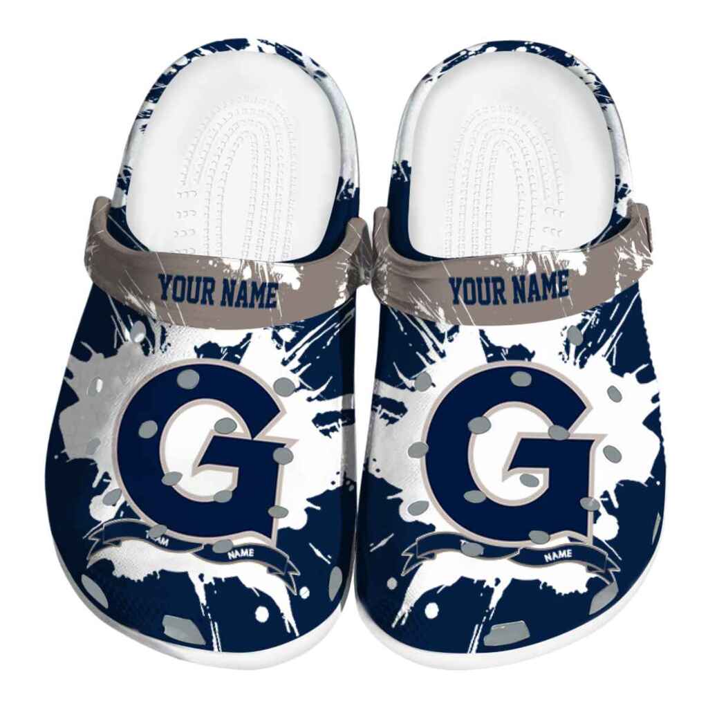 Custom Georgetown Hoyas Splatter Pattern ClogTVC1801723