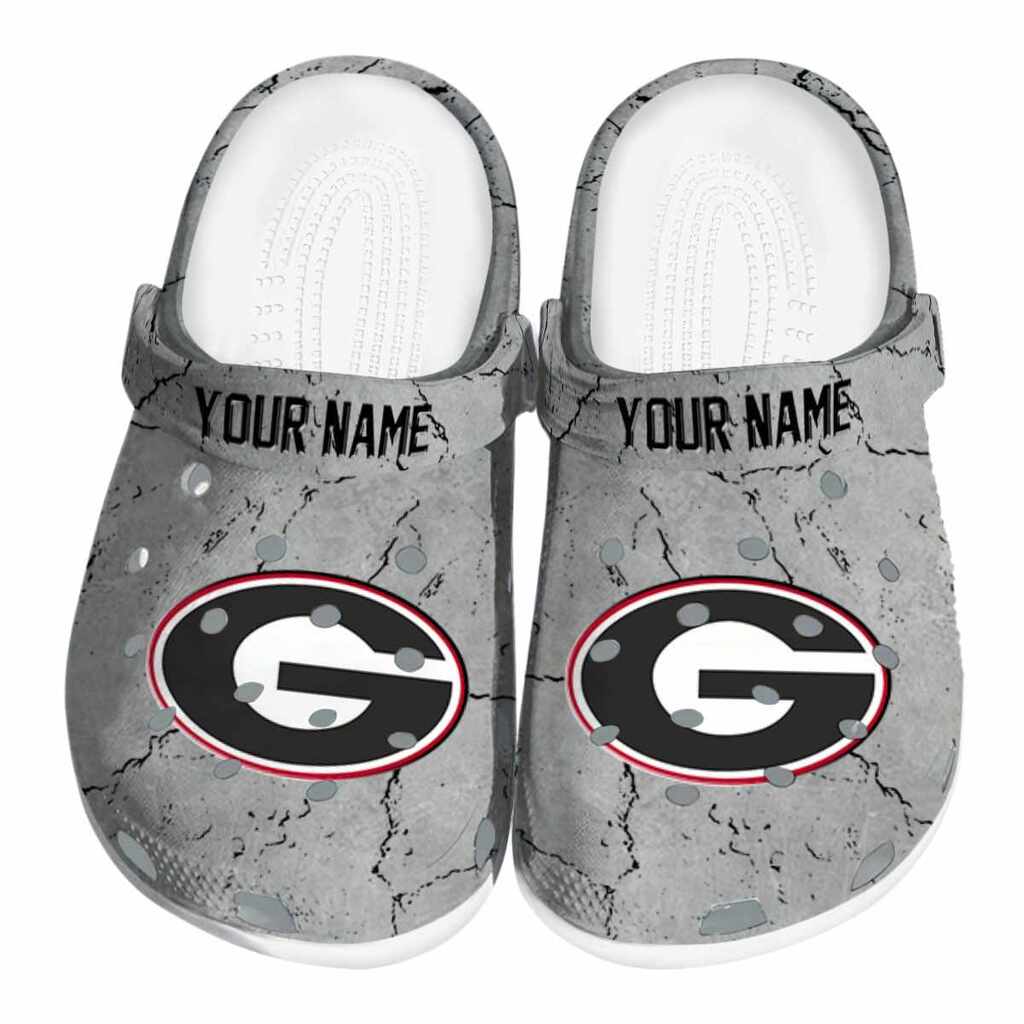 Custom Georgia Bulldogs Cracked Texture ClogTVC180123