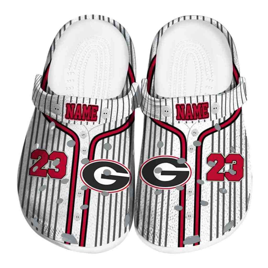 Custom Georgia Bulldogs Pinstripe Pattern ClogTVC180124