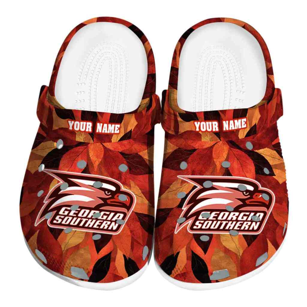 Custom Georgia Southern Eagles Autumn Leaves ClogTVC1801694