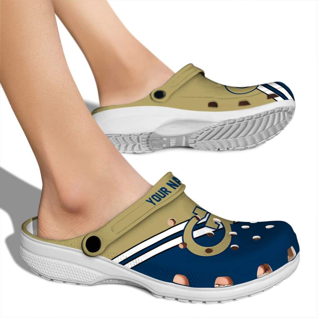 Custom Georgia Tech Yellow Jackets Striped Accents ClogTVC1801834 - Image 2