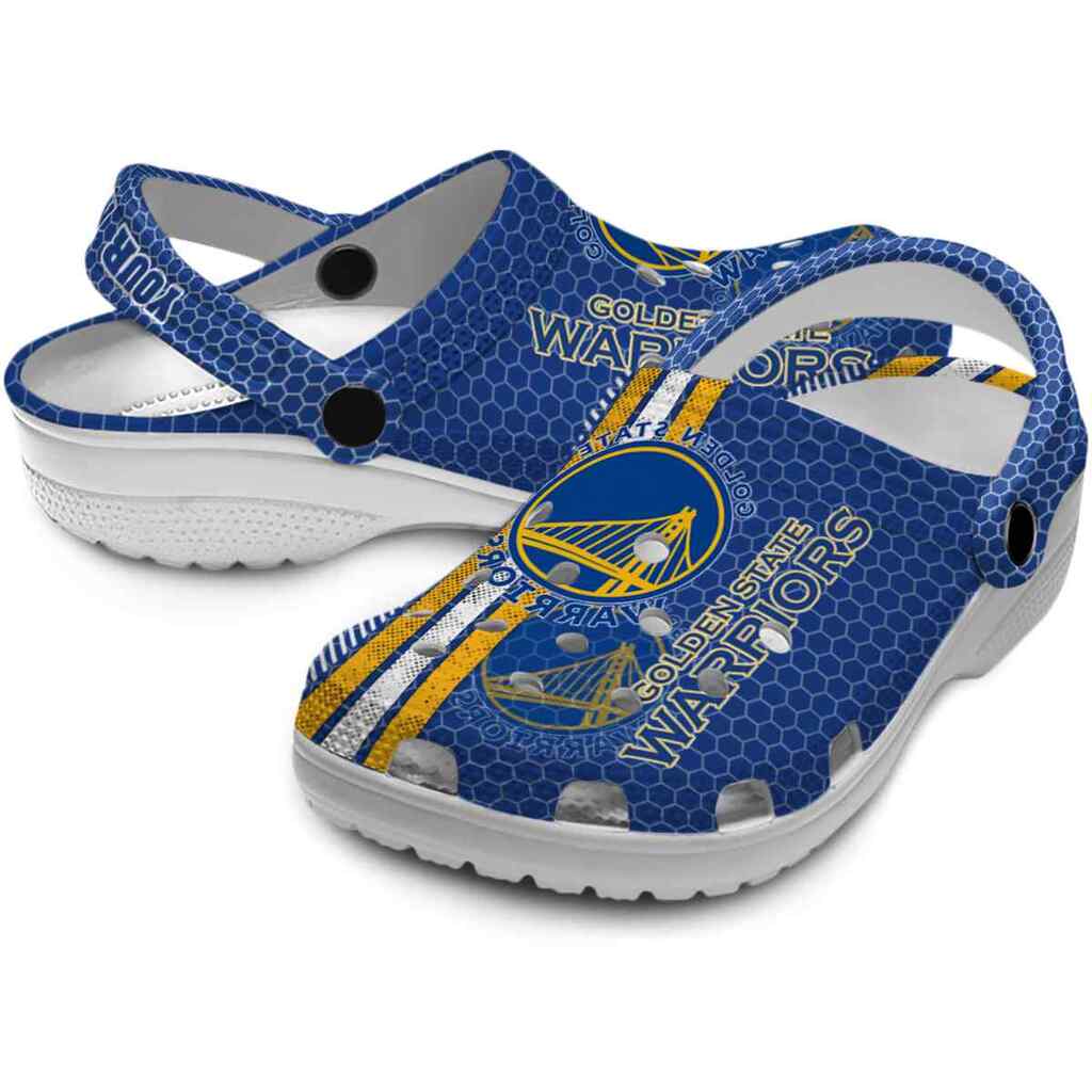 Custom Golden State Warriors Contrasting Stripes ClogTVC1801918 - Image 3