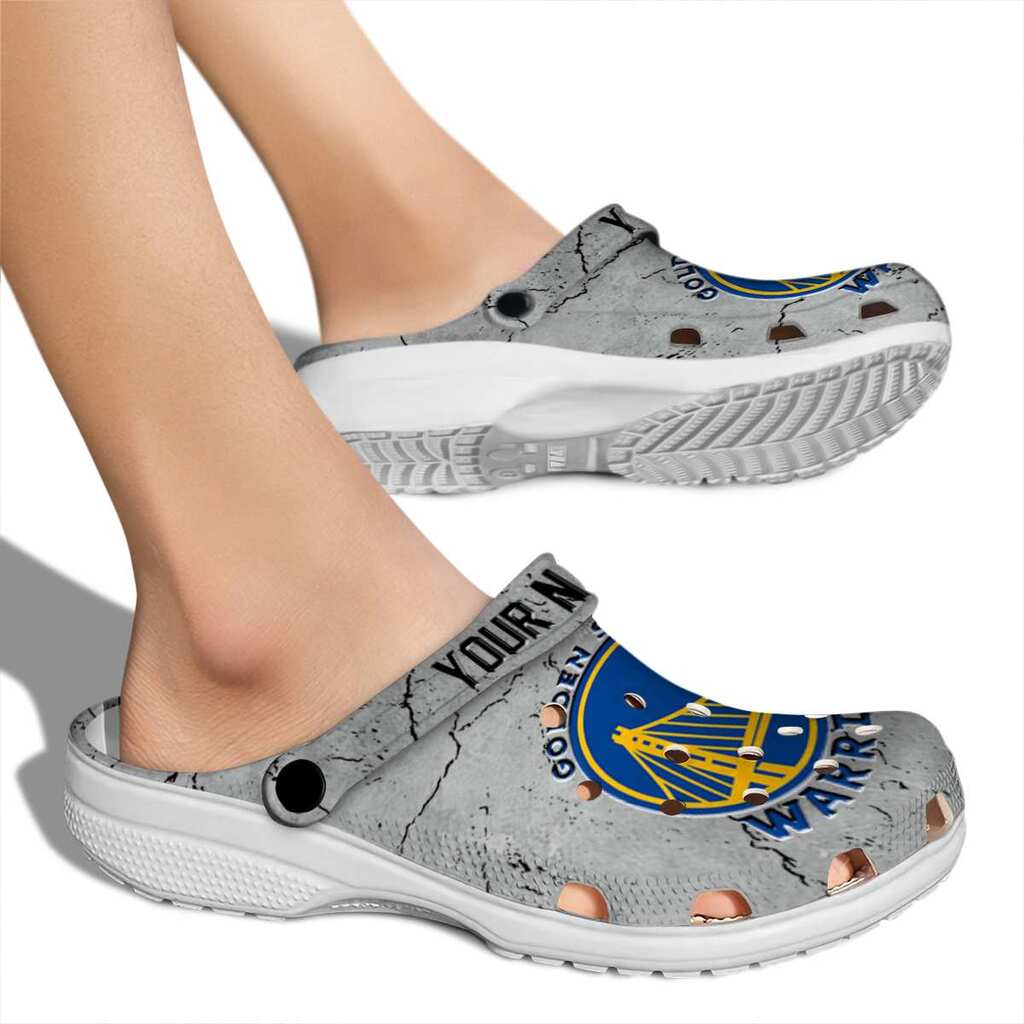 Custom Golden State Warriors Cracked Texture ClogTVC1801918 - Image 2