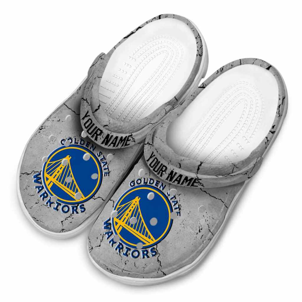 Custom Golden State Warriors Cracked Texture ClogTVC1801918 - Image 4