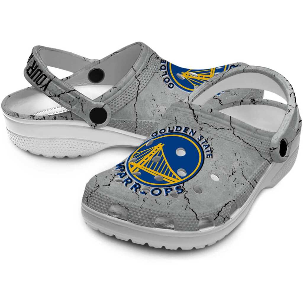 Custom Golden State Warriors Cracked Texture ClogTVC1801918 - Image 3