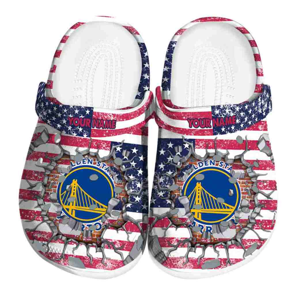 Custom Golden State Warriors Freedom Splinter ClogTVC1801918