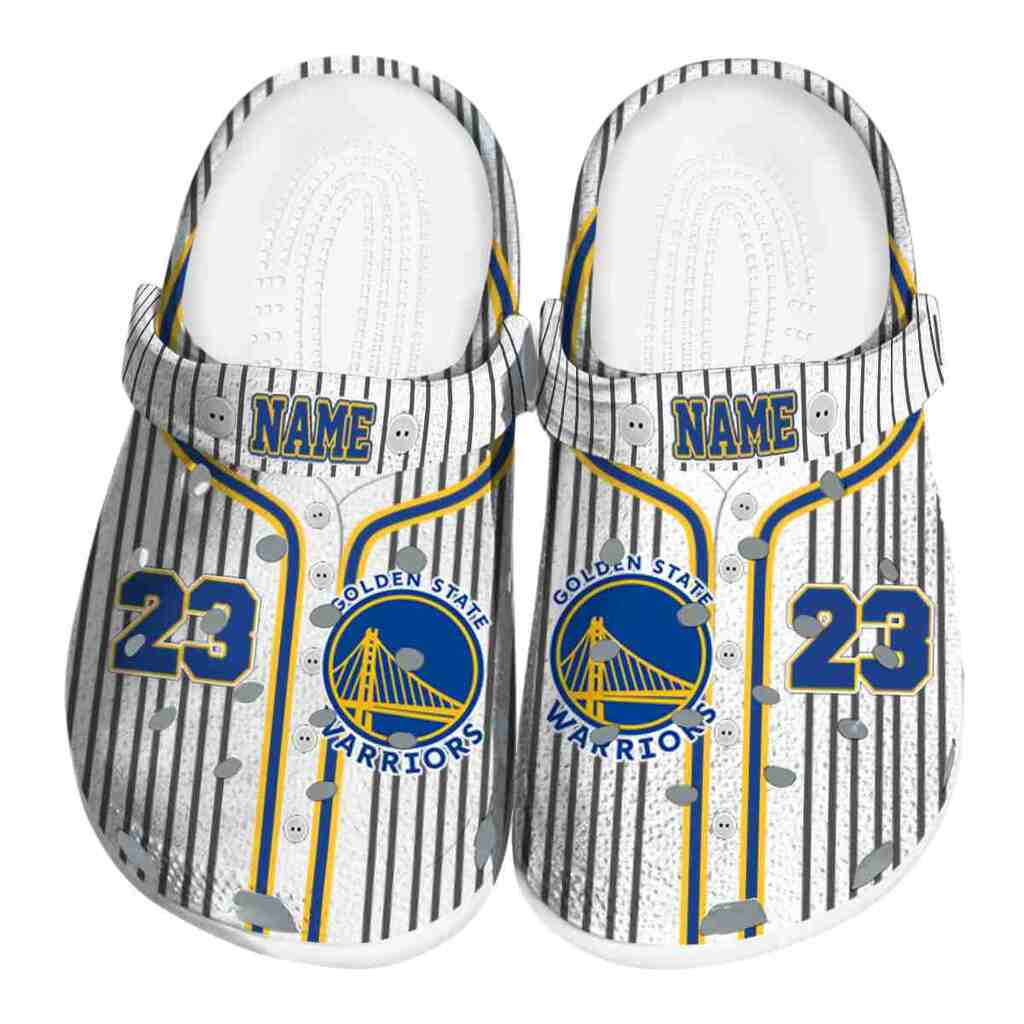 Custom Golden State Warriors Pinstripe Pattern ClogTVC1801917