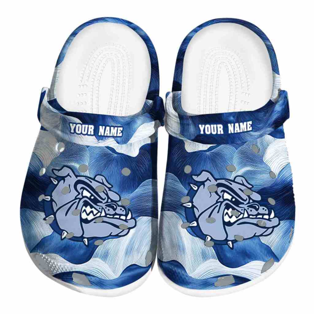 Custom Gonzaga Bulldogs Ocean Waves ClogTVC1801695