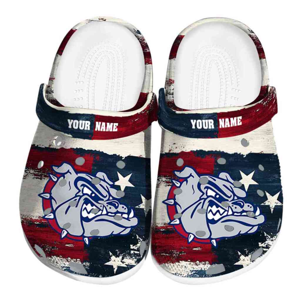 Custom Gonzaga Bulldogs Patriotic Stripes ClogTVC1801695