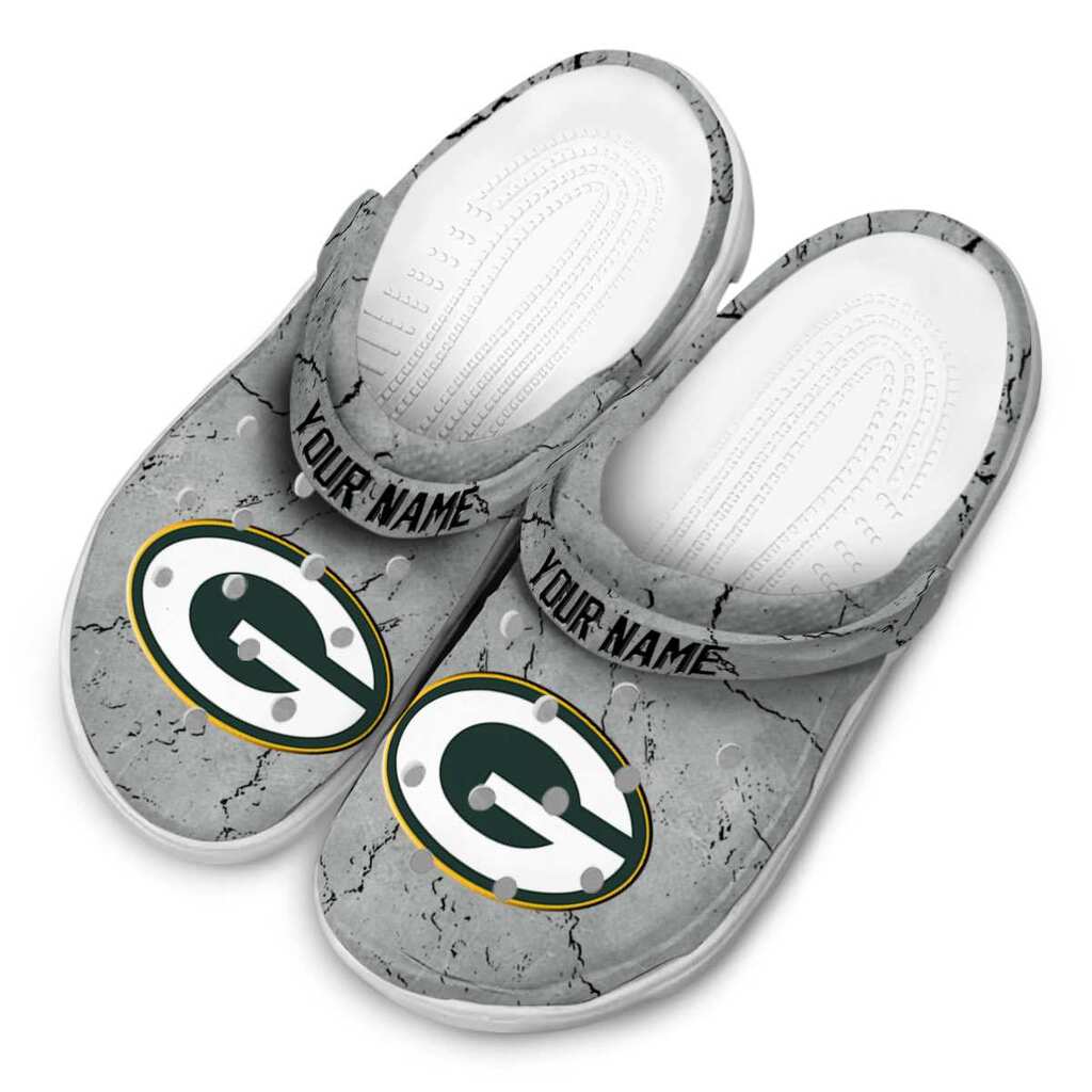 Custom Green Bay Packers Cracked Texture ClogTVC1801141 - Image 4