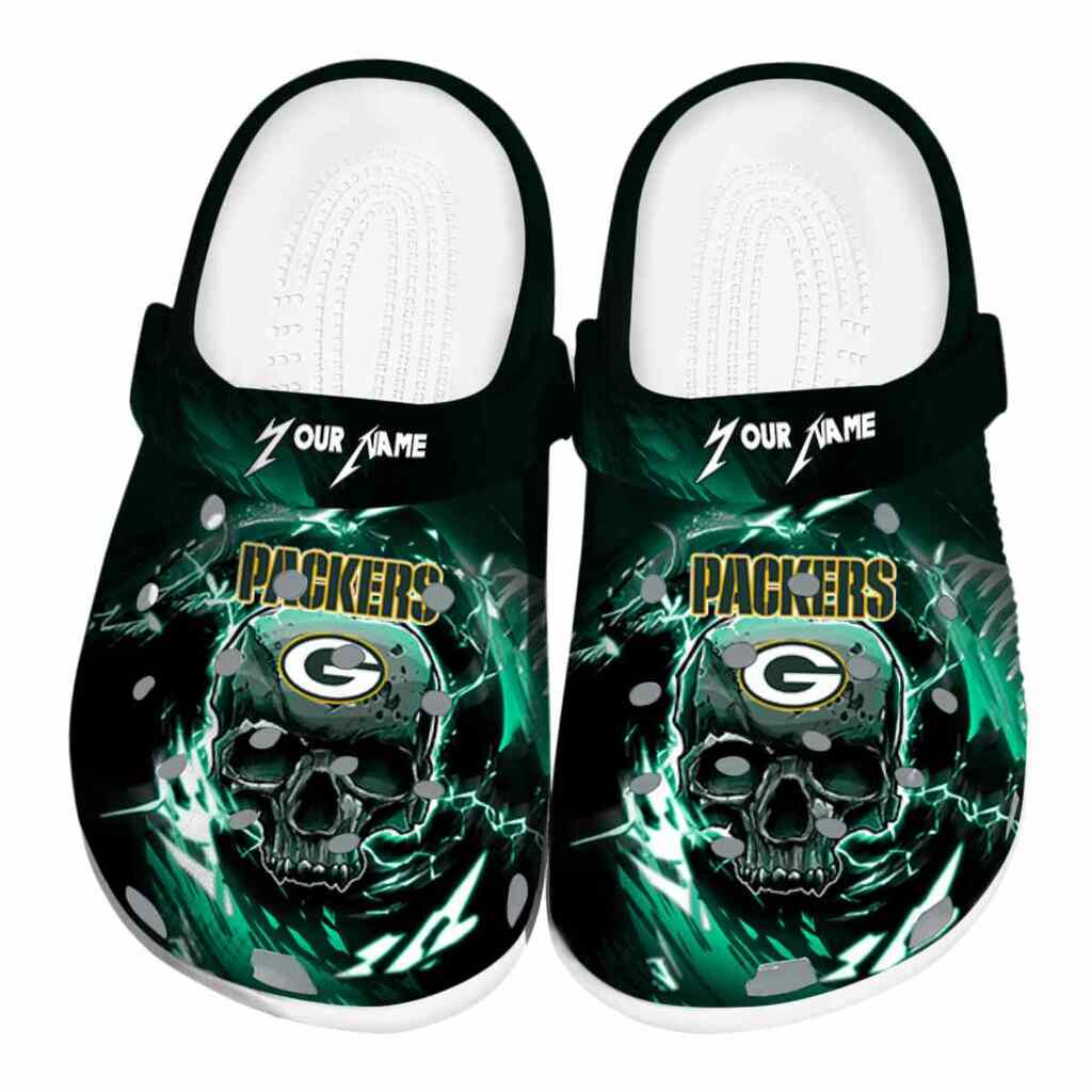 Custom Green Bay Packers Gothic Skull ClogTVC1801141