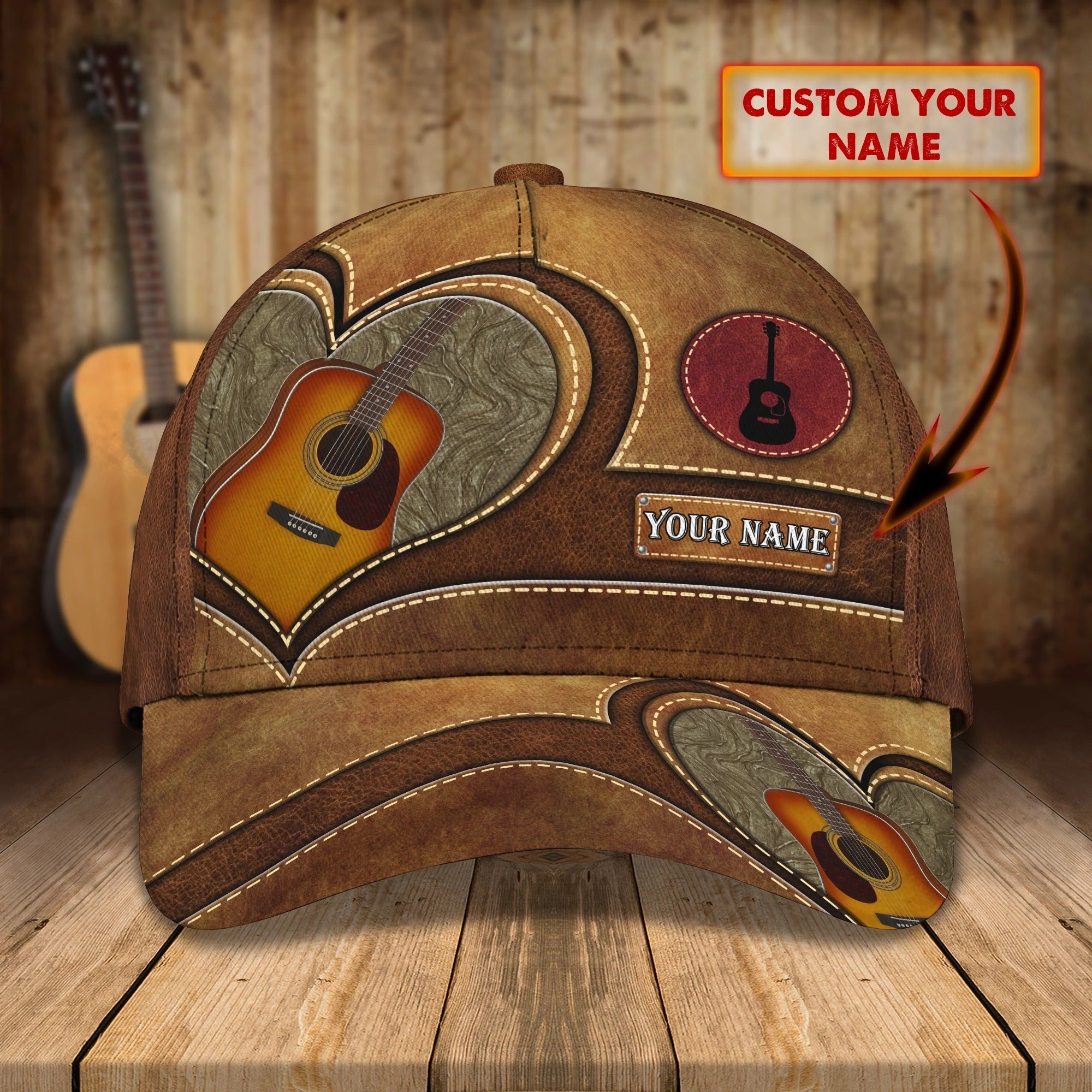 Custom Guitar Cap Hat Or Guitarist Man Travel Summer Cap Hat, Present To Guitar And Music Lovers Trucker Hats Custom Hats Gifts For Men & Women