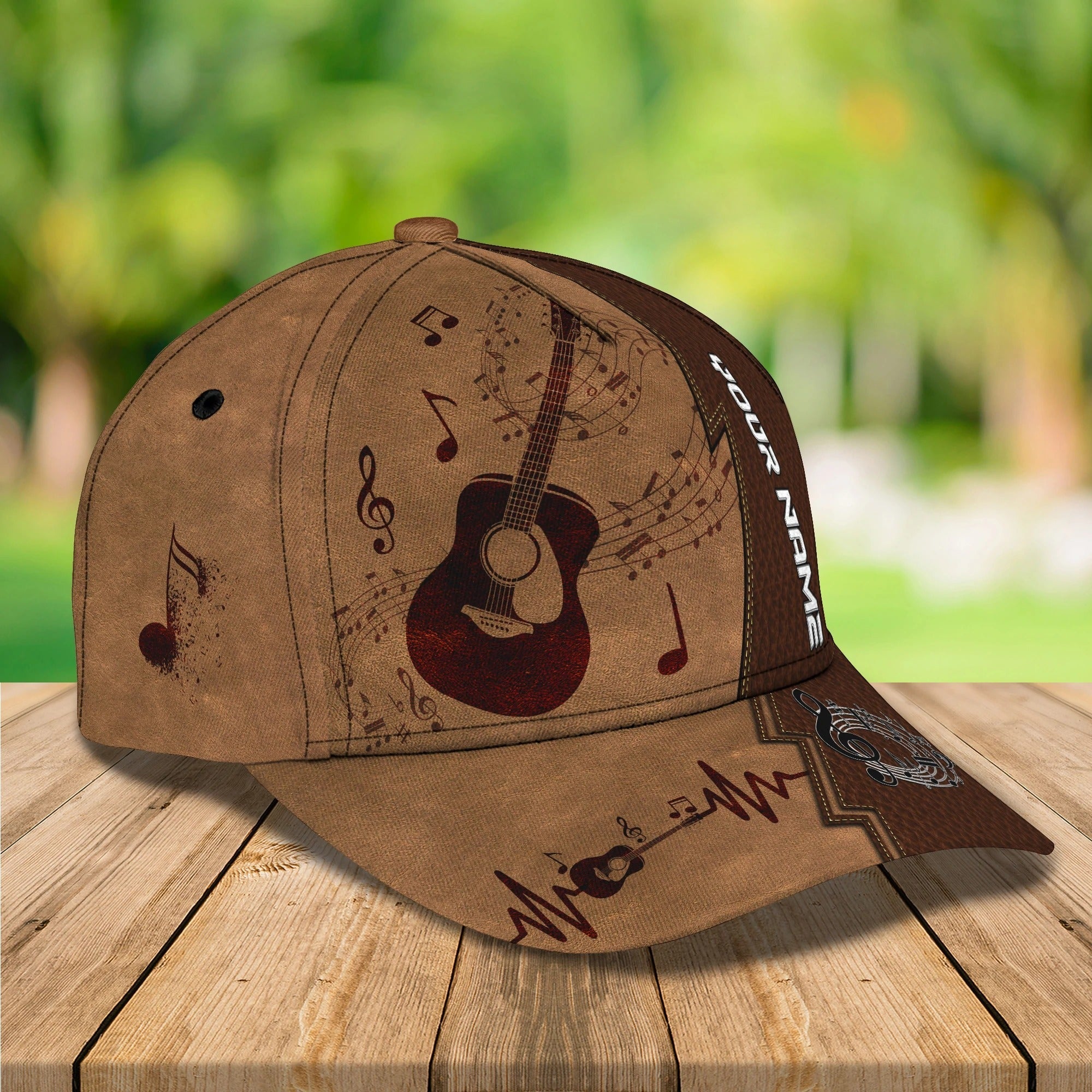 Custom Guitar Cap Hat Or Guitarist Man Travel Summer Cap Hat, Present To Guitar And Music Lovers Trucker Hats Custom Hats Gifts For Men & Women