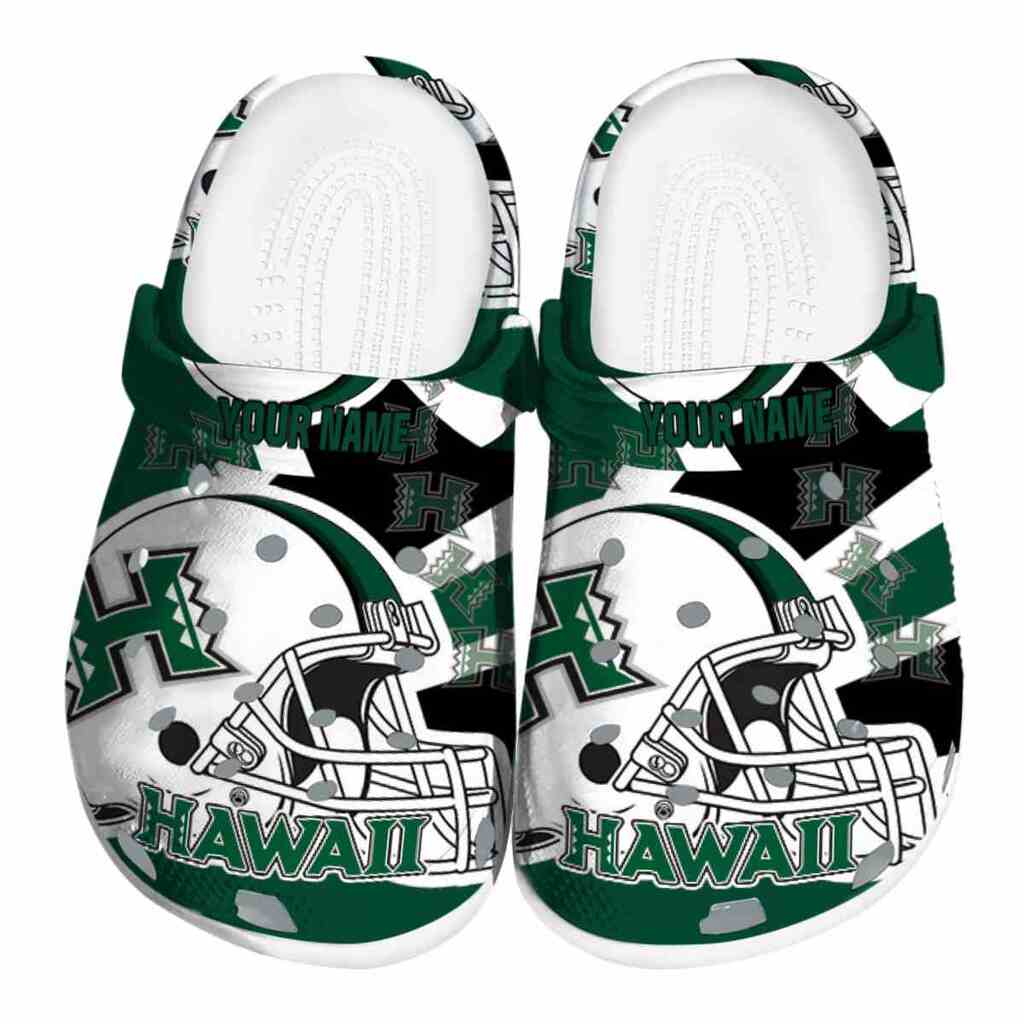 Custom Hawaii Rainbow Warriors Football Helmet ClogTVC1801785