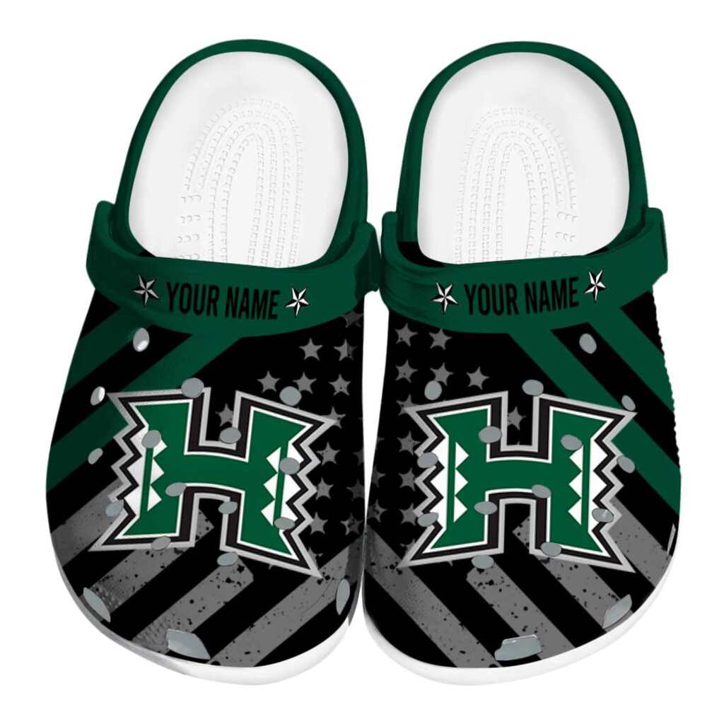 Custom Hawaii Rainbow Warriors Star-Spangled Graphic ClogTVC1801816