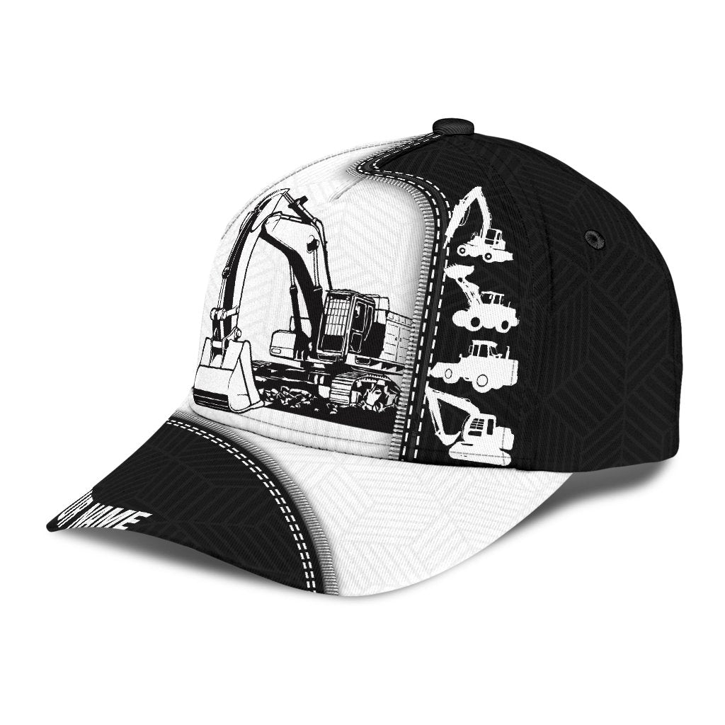 Custom Heavy Equipment Classic Cap For Man And Woman, Excavator 3D Full Printed Cap Hat Trucker Hats Custom Hats Gifts For Men & Women
