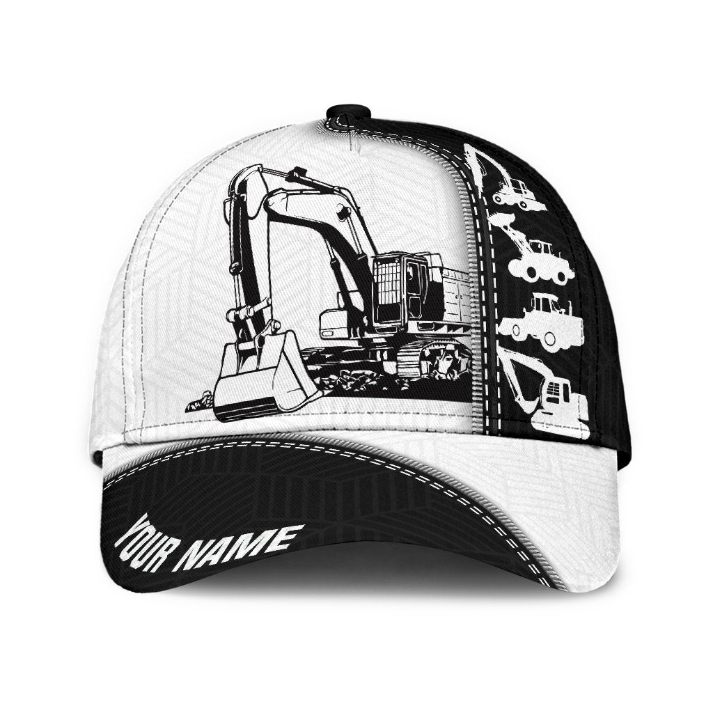 Custom Heavy Equipment Classic Cap For Man And Woman, Excavator 3D Full Printed Cap Hat Trucker Hats Custom Hats Gifts For Men & Women