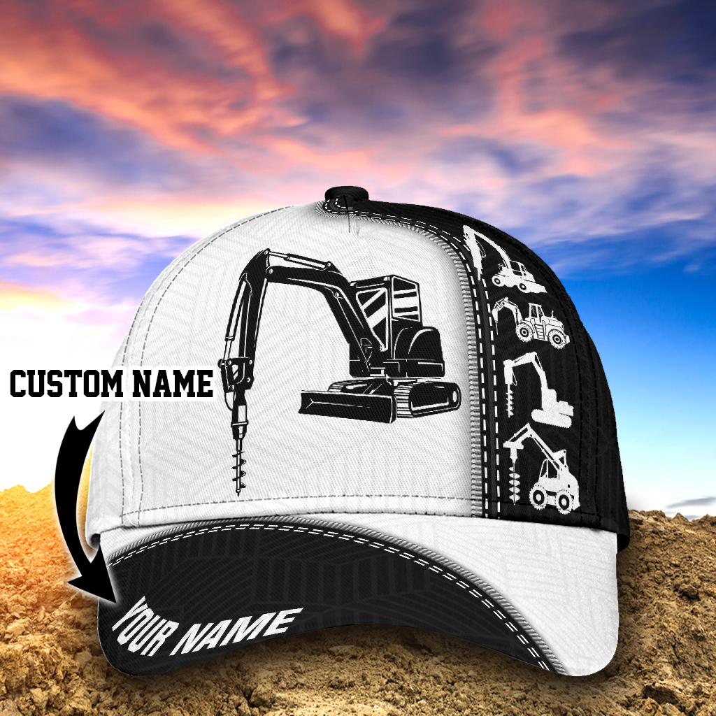 Custom Heavy Equipment Classic Cap For Men And Women, Excavator 3D Full Printed Baseball Cap Hat, Excavator Cap Hat Trucker Hats Custom Hats Gifts For Men & Women