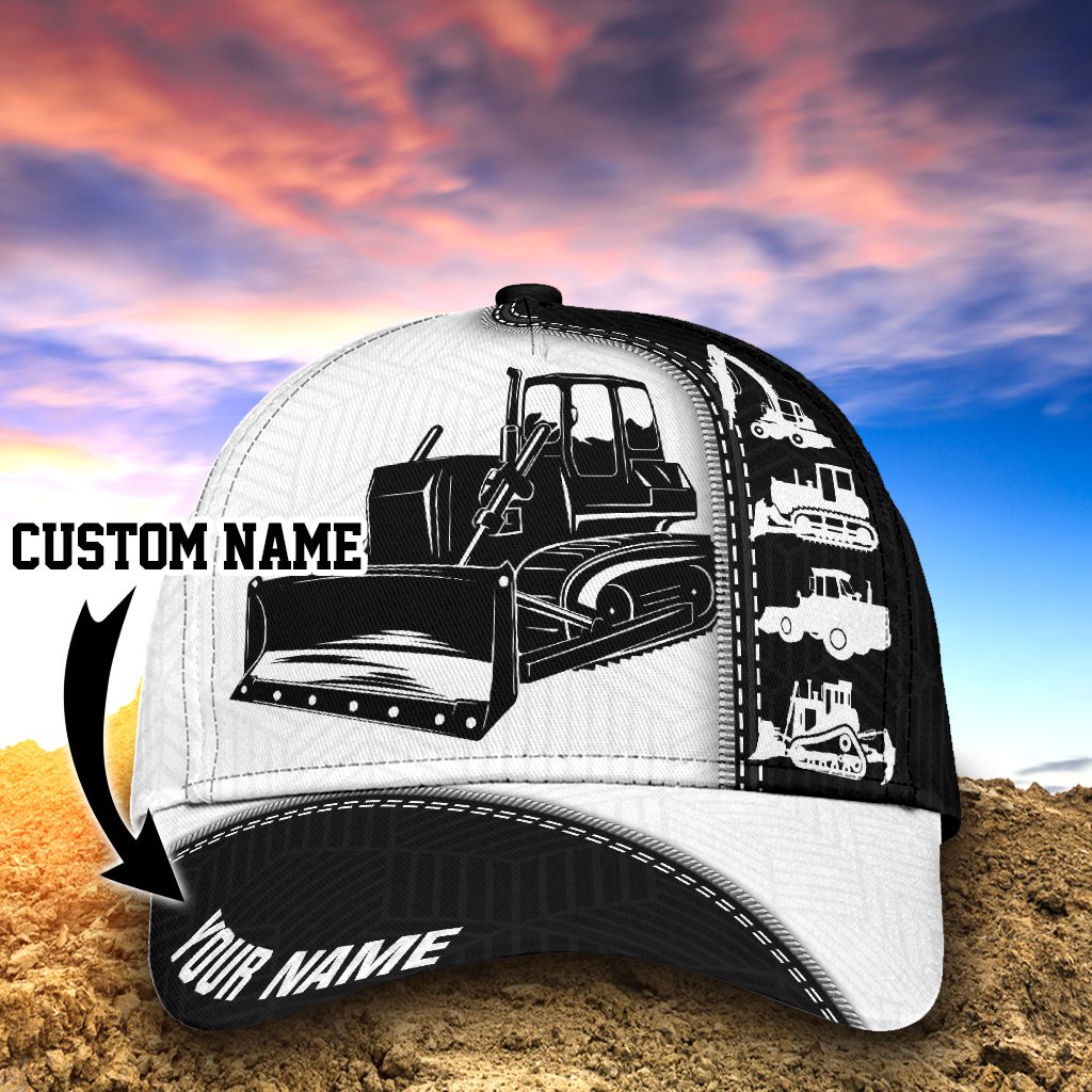 Custom Heavy Equipment Classic Cap For Men And Women, Excavator 3D Full Printed Baseball Cap Hat, Excavator Cap Hat Trucker Hats Custom Hats Gifts For Men & Women