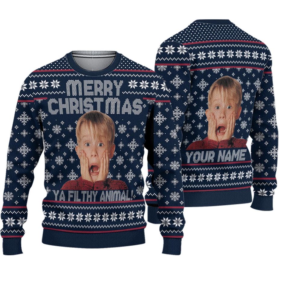 Custom Home Alone Christmas Sweater, Christmas Movie