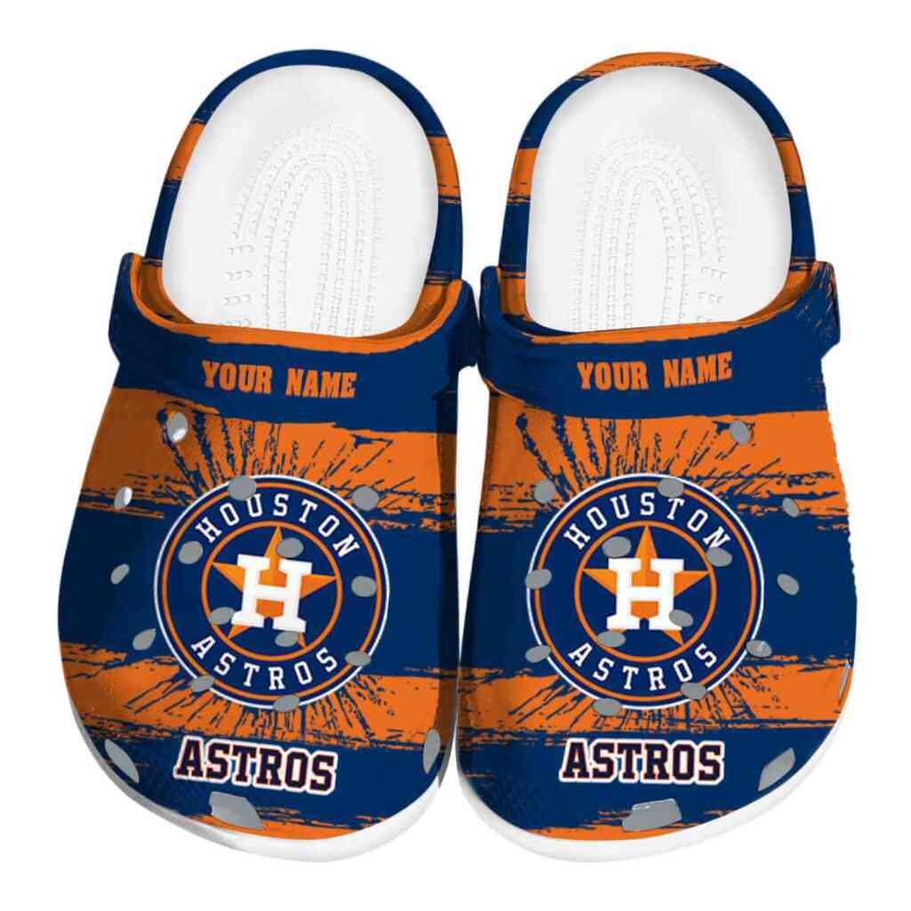 Custom Houston Astros Paint Splatter Graphics ClogTVC1801146